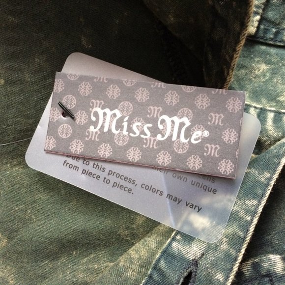 Miss Me Sheer Block Tunic Blouse Small Dye Black Rhinestones Long Sleeve NWT - Picture 6 of 7